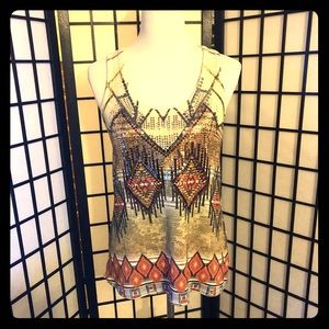 Pretty unique design sequin top with racer back